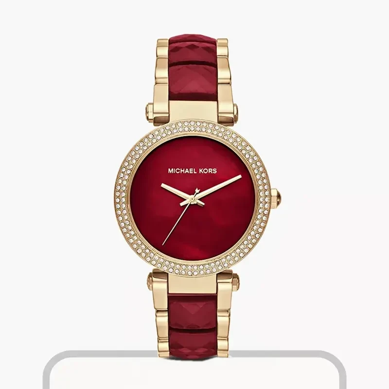 Michael Kors Parker Red Burgundy Dial Ladies Watch- MK6427